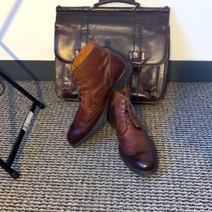 Stafford Wing tip paddock Boots size 10.5  brown mirror shine